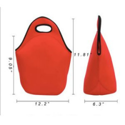 Easy Carry Zippered Neoprene Lunch Bag