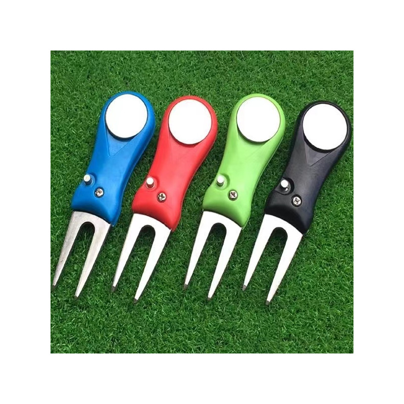 Foldable Repair Tool Magnetic Ball Marker Golf Pitch