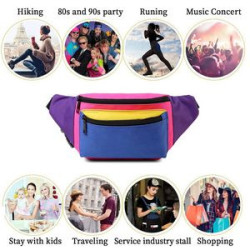 Neon Waist Fanny Pack For 80S Costumes