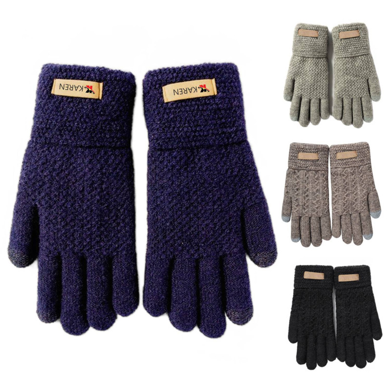Winter Soft Touch Knit Lining Warm Gloves