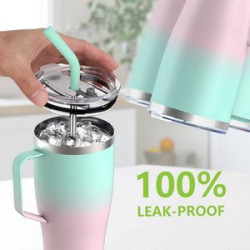 30 oz Stainless Steel Vacuum Thermal Cup with Handle