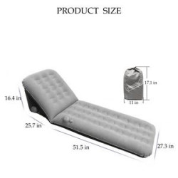 Adjustable inflatable camping sofa cushion