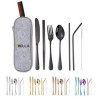 Reusable Stainless Steel Cutlery Set With Case