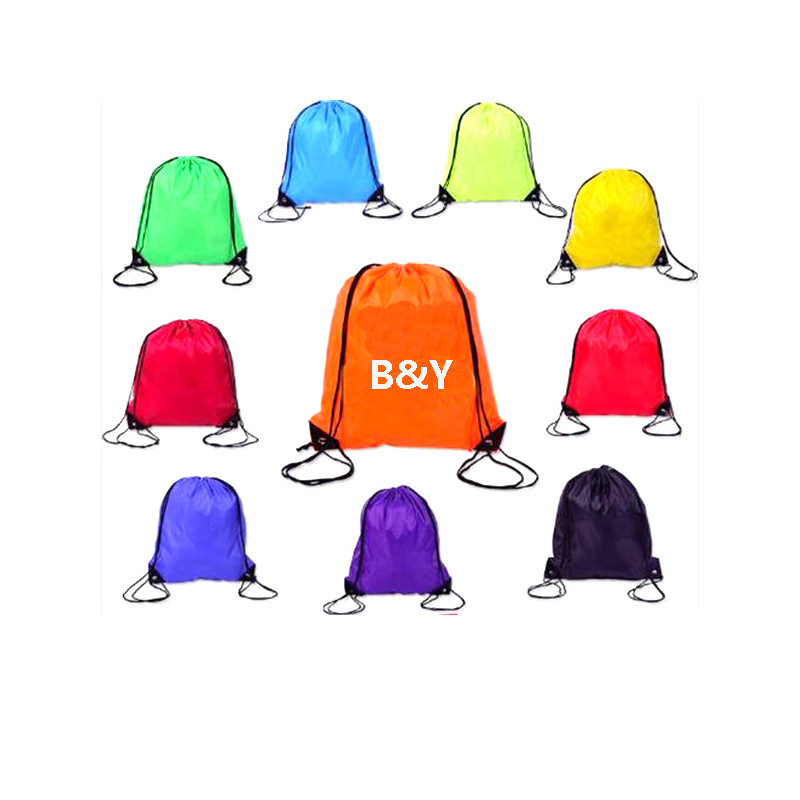 Polyester Cloth Bunch Pocket Nylon Draw String Bag