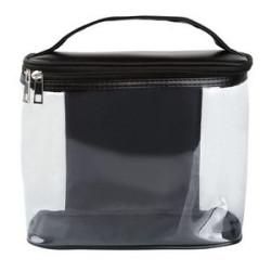Transparent Makeup Cosmetic Bag with Zipper and Handle