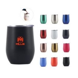 12 Oz. Double Wall Eggshell Cup with Lid