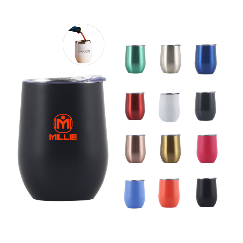 12 Oz. Double Wall Eggshell Cup with Lid