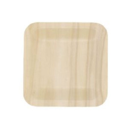Wooden disposable cake plate