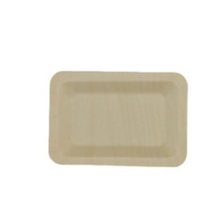 Wooden disposable cake plate