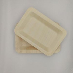 Wooden disposable cake plate