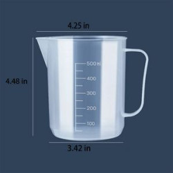 Transparent Plastic graduated measuring Jug of 500ml