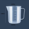 Transparent Plastic graduated measuring Jug of 500ml