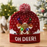 Christmas Hat Beanie with LED Light