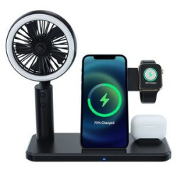 Multifunctional fan mobile phone headphone wireless charger