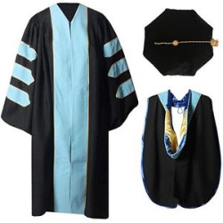 Doctoral Graduation Gown, Hood and Tam 8 Sided
