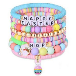Acrylic Plastic Macaron resurrection rabbit bracelet