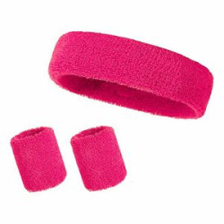 Sweatband Sports Headband Wristband Set