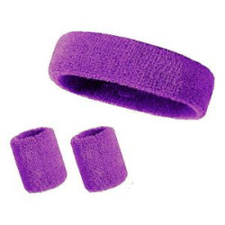 Sweatband Sports Headband Wristband Set