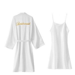 Bride Bridesmaid Satin Robes for Wedding Party