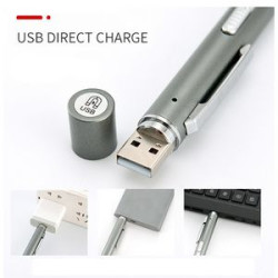 3in1 USB Rechargeable Mini LED Flashlight Pen