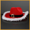 Santa Claus Christmas Hat, White Light Fur Trim