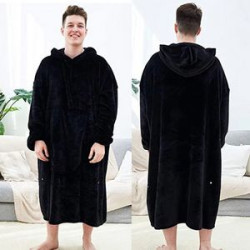 Sherpa Fleece Hoodie Wearable Blanket