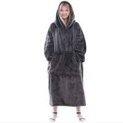 Sherpa Fleece Hoodie Wearable Blanket