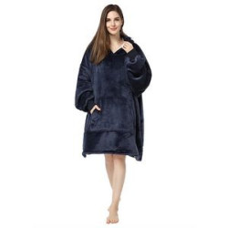 Sherpa Fleece Hoodie Wearable Blanket