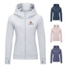 Women's Casual Cotton Long Sleeve Full Zip Hoodies