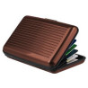 RFID-Blocking Aluminum Silver Wallet Credit Cards Holder