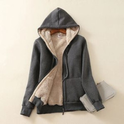 Ladies' Heavyweight Sherpa-Lined Hooded Fleece Jacket