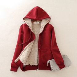 Ladies' Heavyweight Sherpa-Lined Hooded Fleece Jacket