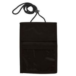 Large Badge Holder Neck Wallets With Clear Display Window