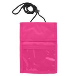 Large Badge Holder Neck Wallets With Clear Display Window