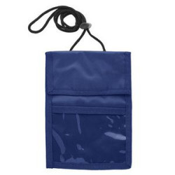 Large Badge Holder Neck Wallets With Clear Display Window