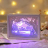 3D Paper Carving Night Light Shadow Box Sculptures Frame