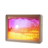 3D Paper Carving Night Light Shadow Box Sculptures Frame