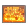 3D Paper Carving Night Light Shadow Box Sculptures Frame