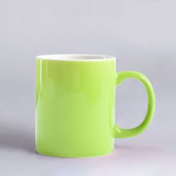 11 Oz. Colored Ceramic Mug With C-Handle
