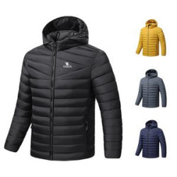 Men's Running Hooded Microburst Polyfill Puffer Jacket