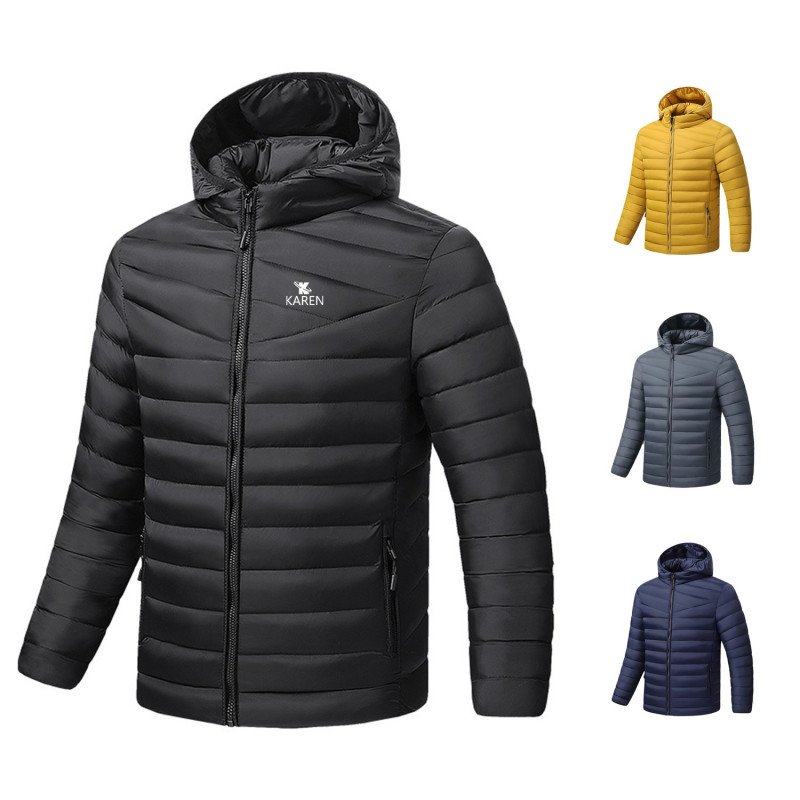 Men's Running Hooded Microburst Polyfill Puffer Jacket