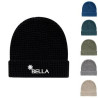 Solid color loose knit hat beanie