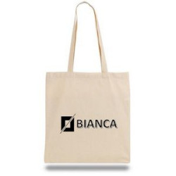 Natural Canvas Convention Tote Bag with Shoulder Strap