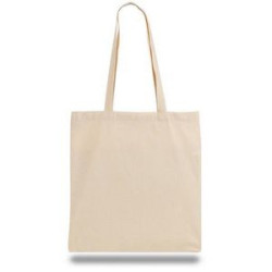 Natural Canvas Convention Tote Bag with Shoulder Strap