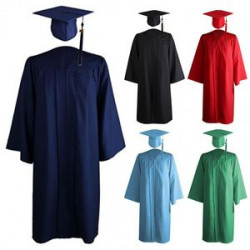 Matte Graduation Gown Cap Tassel Set 2025