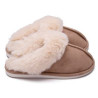 Faux Fur House Slipper Scuff Foam Slip Anti-Skid Sole