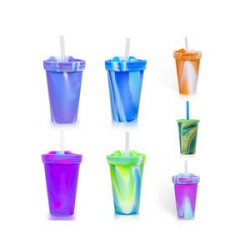 Silicone Cup With Lid And Straw