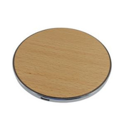 Aluminum Alloy Wooden Cover Wireless Charger