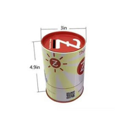 Round Metal Coin Can Tinplate Piggy Bank