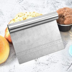 Graduated Stainless Steel Dough Cake Cream Scraper